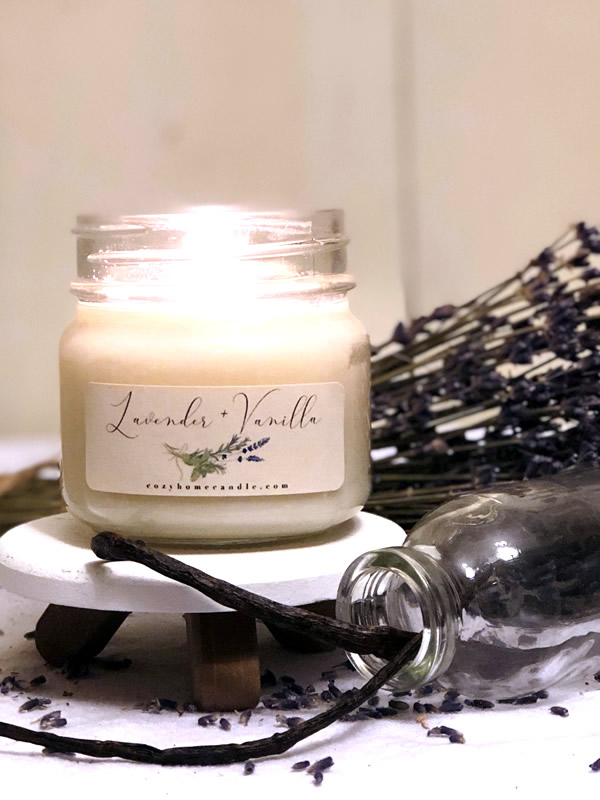 Lavender + Vanilla – COZY HOME CANDLE